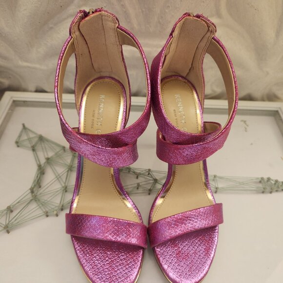 Kenneth Cole NY "Brooke" Cross Strap Heeled Sandals. Purple. NIB. Size 6 - Picture 8 of 14